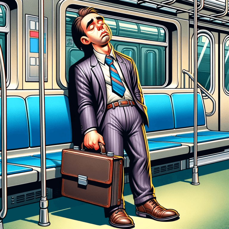 9 Tips for Successfully Sleeping Standing Up on Public Transportation