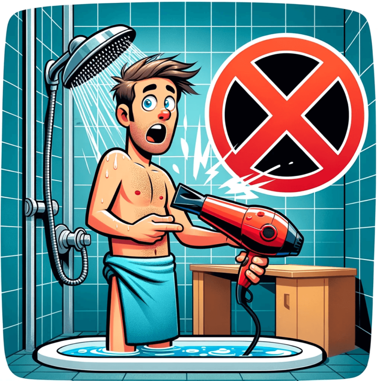 How to Use a Hair Dryer in the Shower