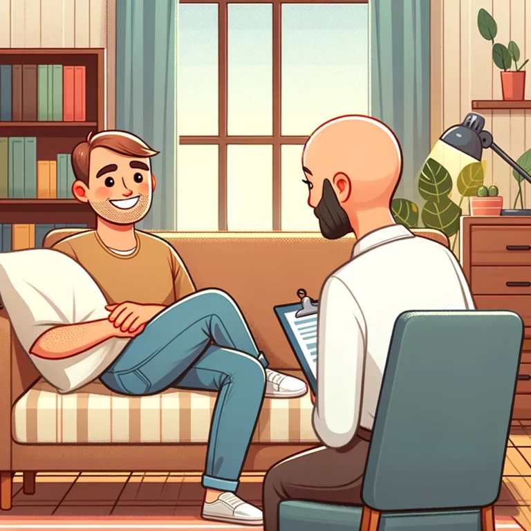 Man talks to therapist
