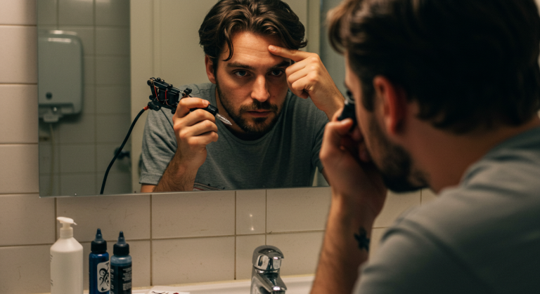 How to Tattoo Your Own Forehead Without Looking Like a Fool