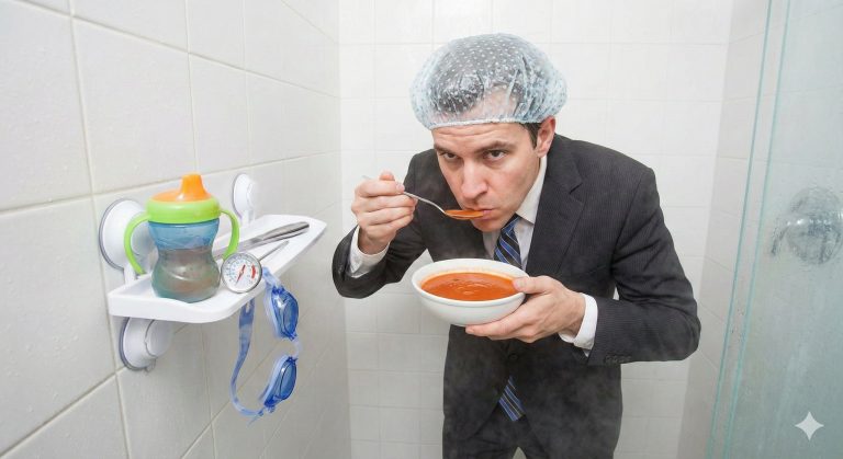 How to Eat Soup in the Shower