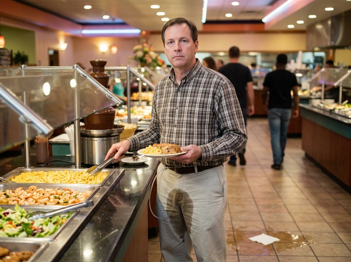 What to Do When Your Catheter Leaks All Over the All-You-Can-Eat Buffet