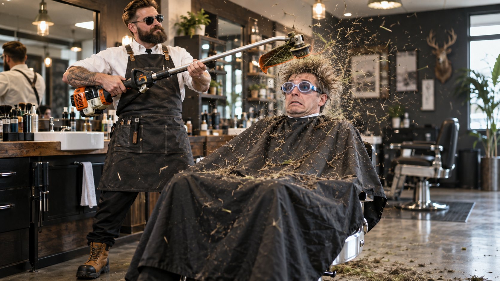 The Worst Things to Hear from a Barber Holding a Weed Whacker