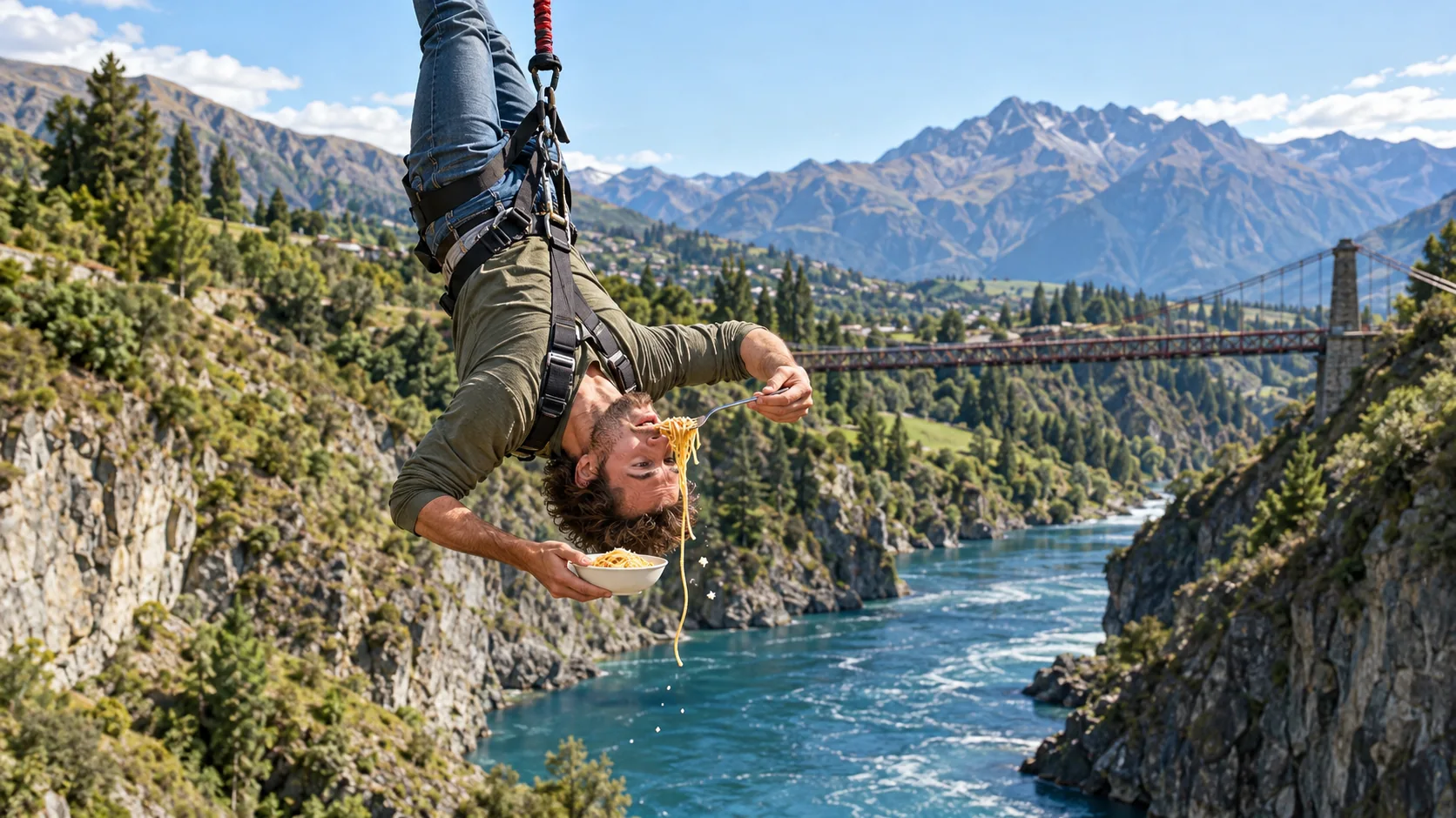 How to Eat Spaghetti While Bungee Jumping