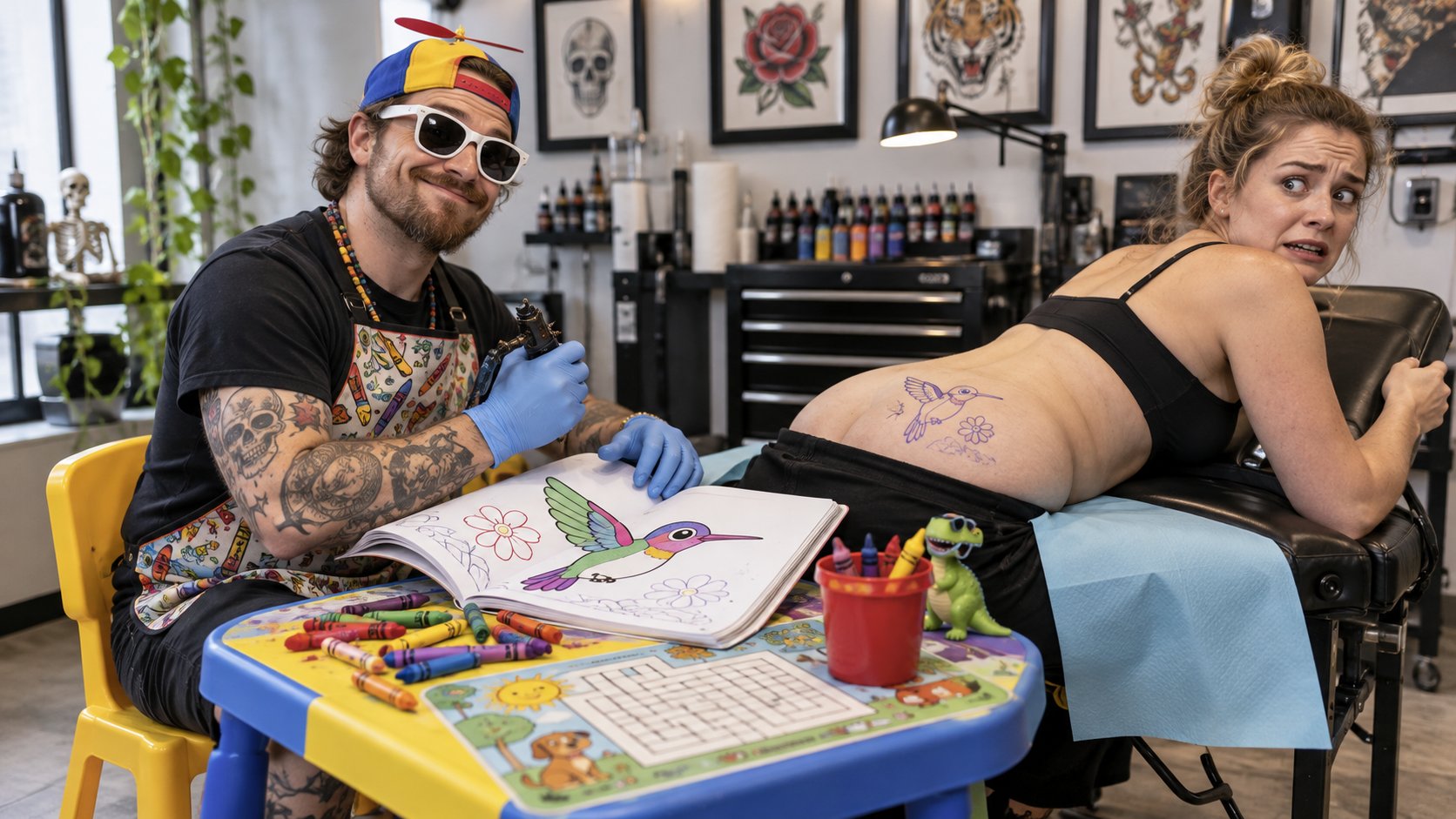 Warning Signs Your Tattoo Artist Learned Everything from Coloring Books